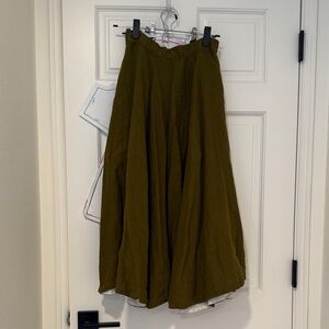 Son de Flor Classic Skirt in rosemary green, size S